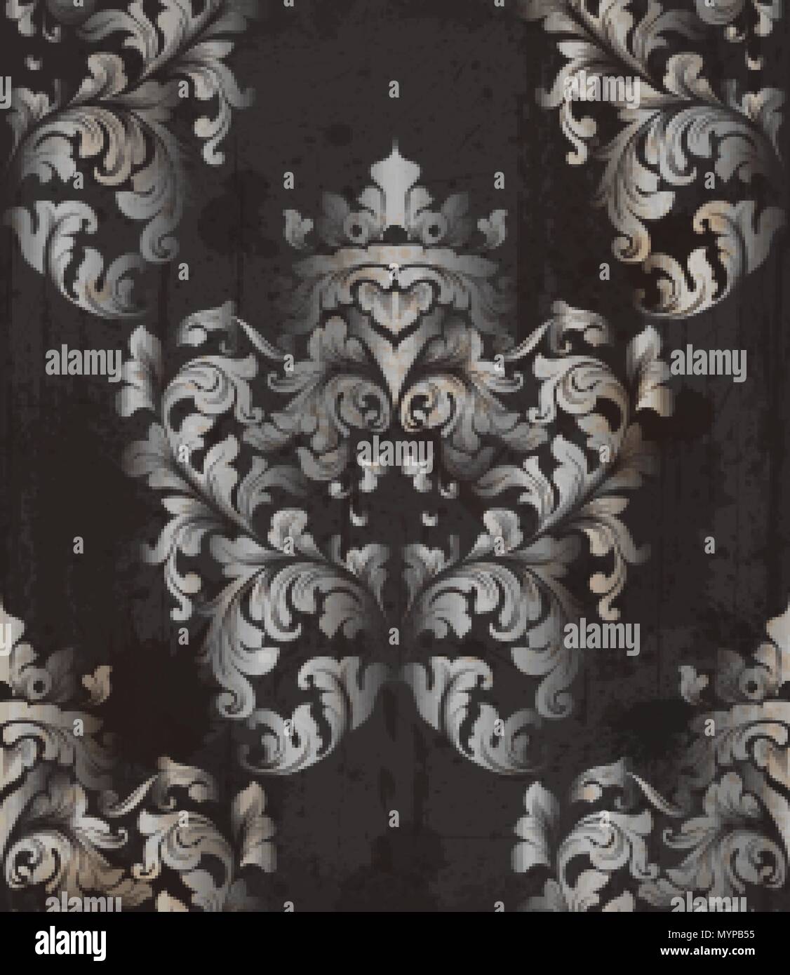 Vintage Hintergrund Barock Ornament Vektor Royal Luxury Trendige Wallpaper Design Textur Textil Dekor Fabric Fliesen Vorlage Stock Vektorgrafik Alamy