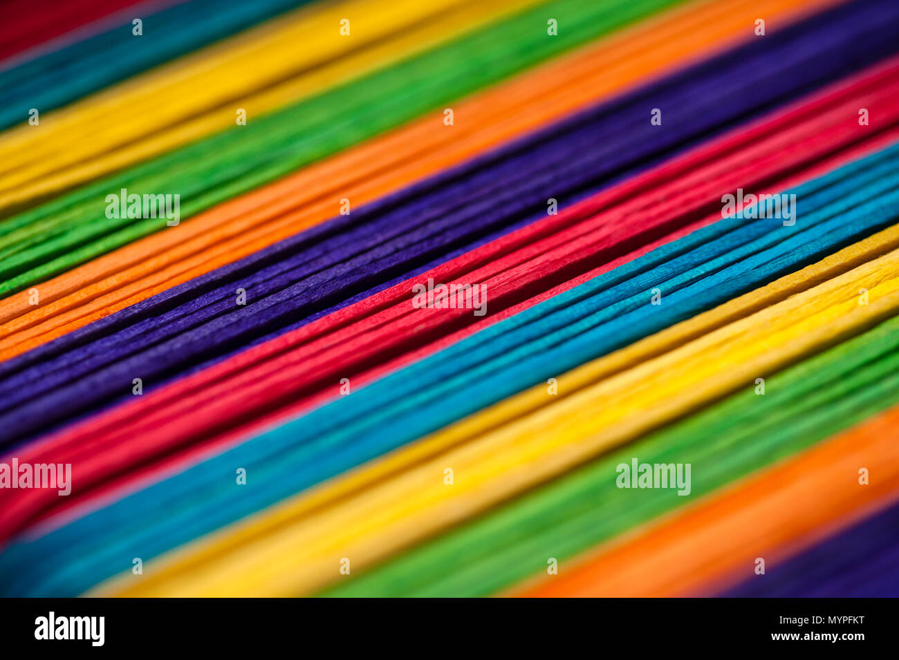 In der Nähe der bunten Sticks abstrakte Muster. Stockfoto