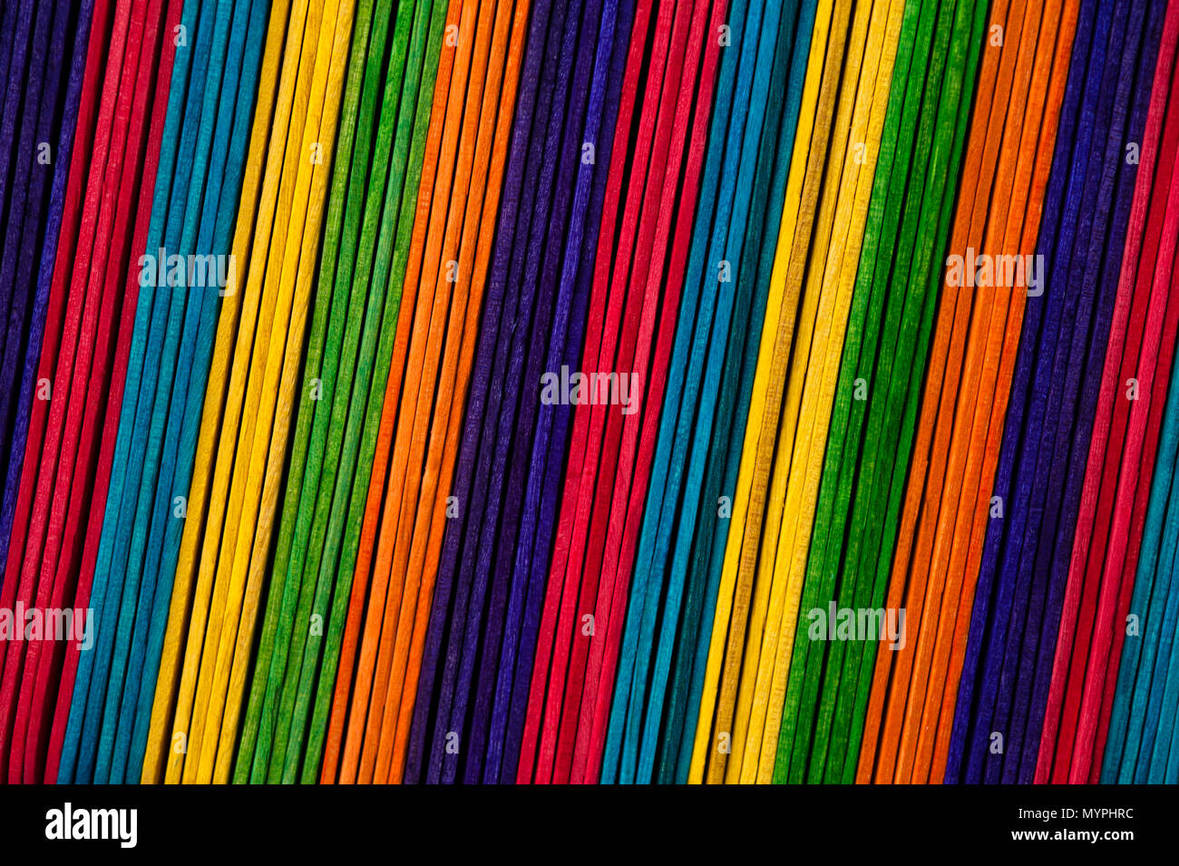 In der Nähe der bunten Sticks abstrakte Muster. Stockfoto