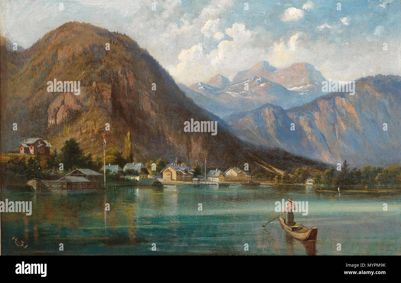 4 LG Ansicht von Weißenbach am Attersee Stockfoto