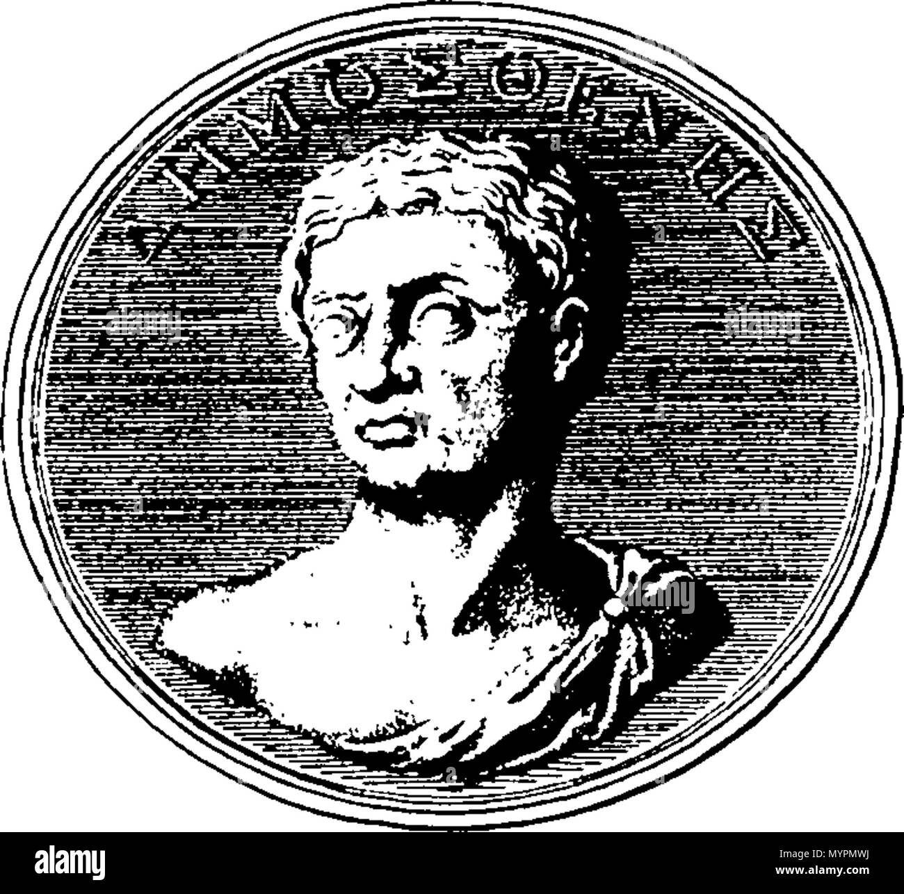 . Englisch: Fleuron aus Buch: ein Essay über die Zusammensetzung und die Art und Weise des Schreibens der antients, vor allem Plato. Durch die späten James Geddes, Esq; Fürsprecher. 324 Ein Essay über die Zusammensetzung und die Art und Weise des Schreibens der antients, insbesondere Platon Fleuron T 131056-3 Stockfoto