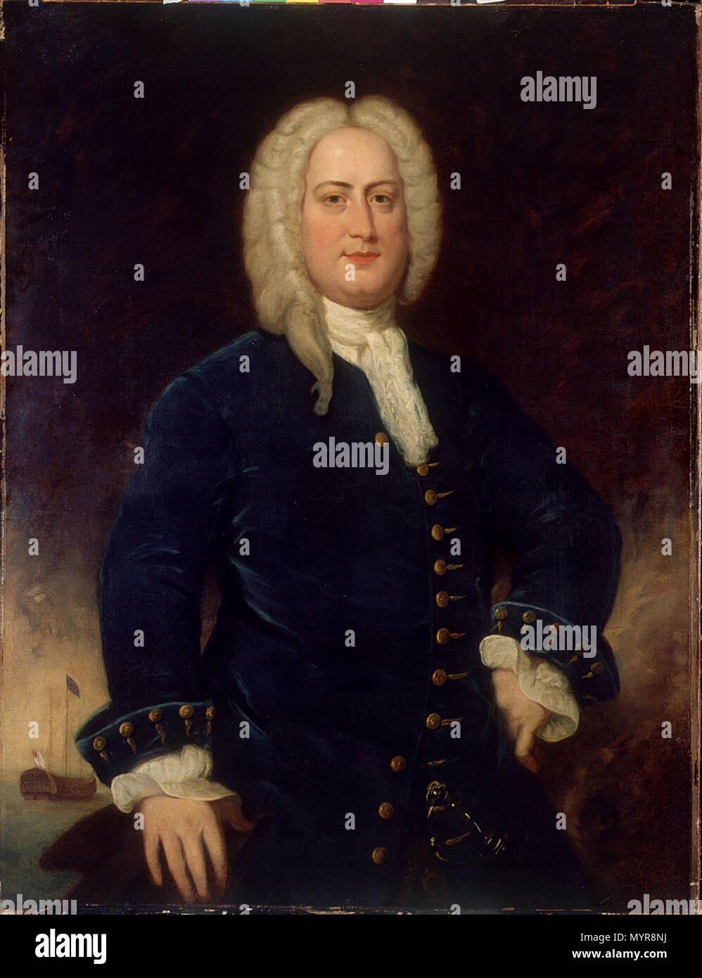 BHC2917. ca. 1718. British School, 18. Jahrhundert 267 Admiral Sir Chaloner Ogle (1680-1-1750) RMG BHC 2917 Stockfoto