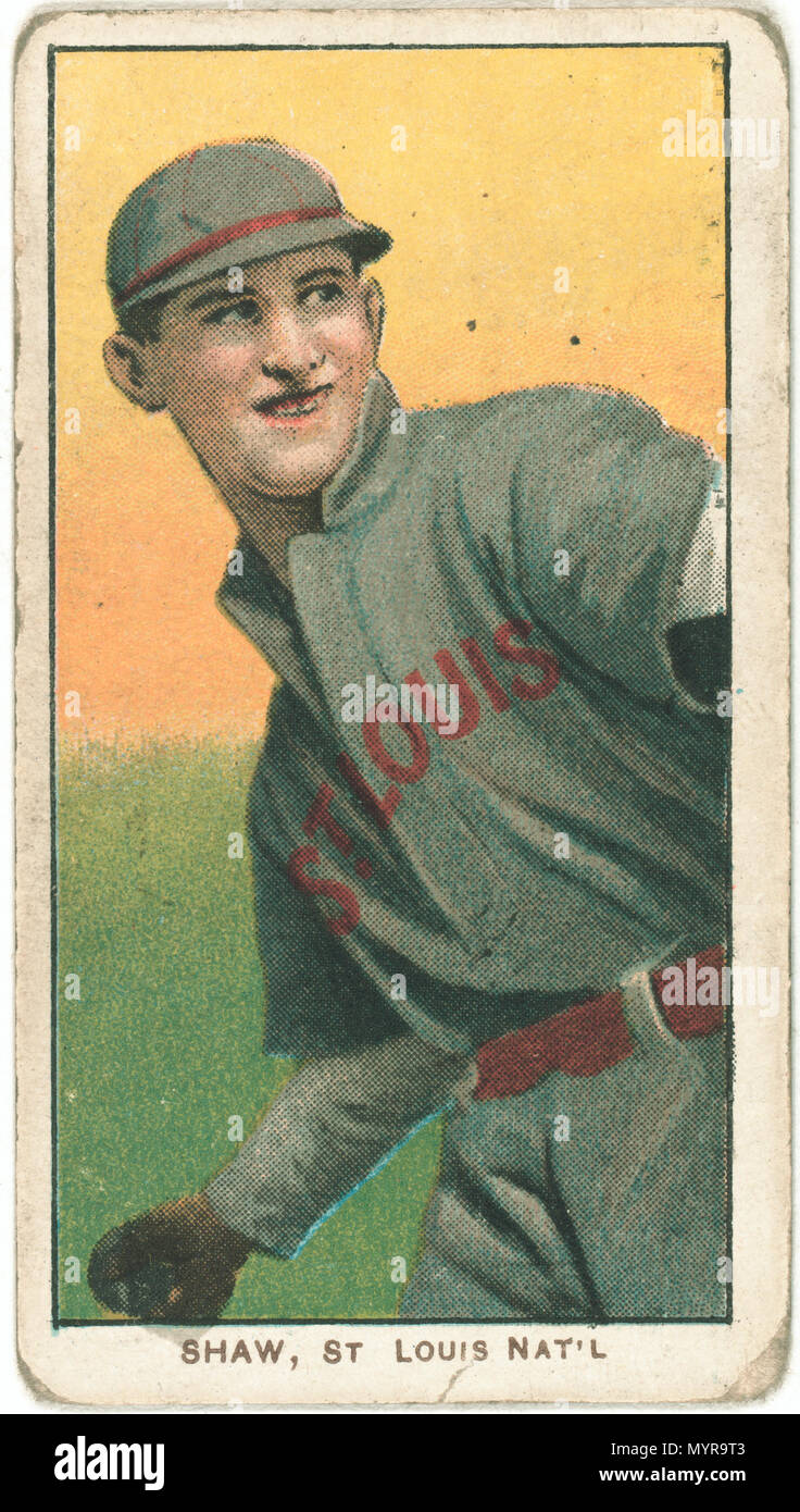 . Englisch: Titel: Al Shaw, St. Louis Cardinals, Baseball card portrait Abstract / Medium: 1 Print: Relief mit Rasterung, Farbe. . 1909. American Tobacco Company, Sponsor 273 Al Shaw, St. Louis Cardinals, Baseball card Portrait LCCN 2008676423 Stockfoto