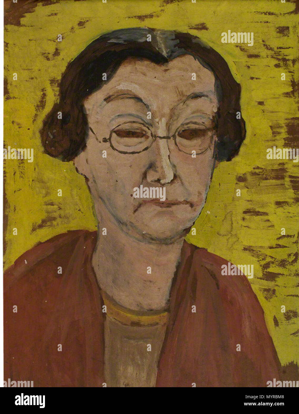 . Englisch: Joan Pernel Strachey von Rachel Pearsall Conn ("Ray") Strachey (war Costelloe), der Malerei, der späten 1920er und frühen 1930er Jahren von Rachel Pearsall Conn ("Ray") Strachey (nÈe Costelloe), Öl an Bord, Ende 1920 oder Anfang der 1930er Jahre 54 Joan Pernel Strachey von Ray Strachey Stockfoto