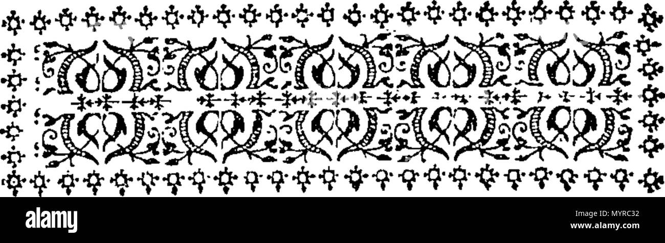 . Englisch: Fleuron aus Buch: Rückblick auf Guernsey, von seinem ersten Siedlung vor der normannischen Eroberung zur Gegenwart. Eine besondere und unterhaltsame Beschreibung der Insel, ihre Herstellung, Handel, Gesetze, Umsätze, Privilegien, Religion und Staat im Allgemeinen. Zu dem wird hinzugefügt, einige richtige Erläuterungen auf Jersey, und die anderen Inseln auf die Krone von Großbritannien an der französischen Küste. Das Ganze mit vielen neuen und interessanten Beobachtungen würdig der öffentlichen Bekanntmachung durchsetzt. Die Righ Hon Sir John ligonier, Gouverneur von Guernsey, &c. gewidmet Von Thomas Dicey, Stockfoto