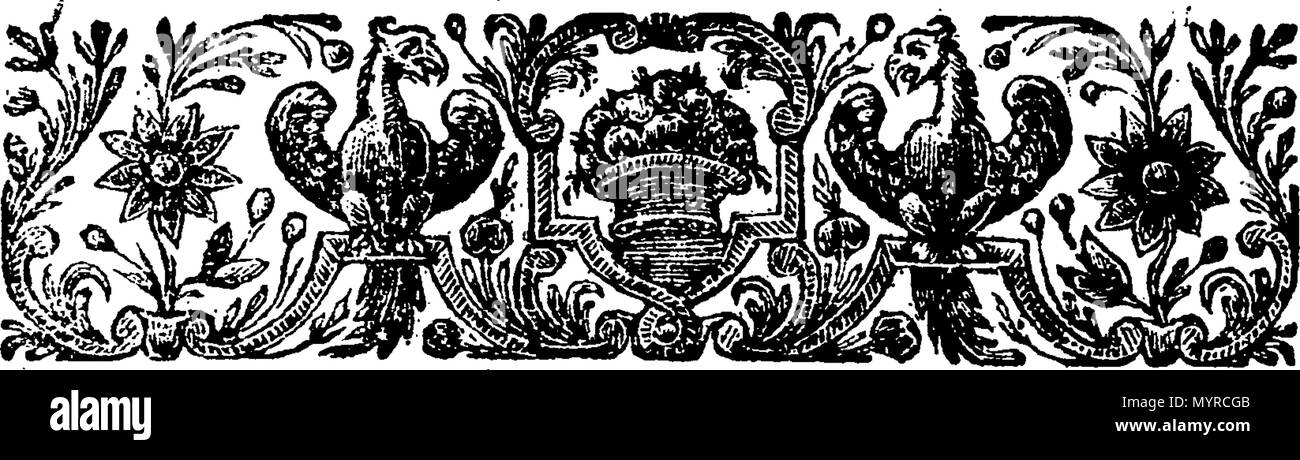 . Englisch: Fleuron aus Buch: einen historischen Überblick über die Transaktionen von Europa, vom Beginn der Krieg mit Spanien im Jahre 1739, den Aufstand in Schottland im Jahre 1745. Mit den Verfahren in Parlament und die bemerkenswertesten Domestick Vorkommen während dieser Periode. Zu dem wird hinzugefügt, eine unparteiische Geschichte des späten Rebellion. Mit Zeichen und Memoiren, illustriert mit Noten durchsetzt, und mit Karten, Pläne, und Köpfe geschmückt. In zwei Bänden. ... Von Samuel Boyse, M.A.341 einen historischen Überblick über die Transaktionen von Europa, vom Beginn der Krieg mit Spanien 1739, t Stockfoto