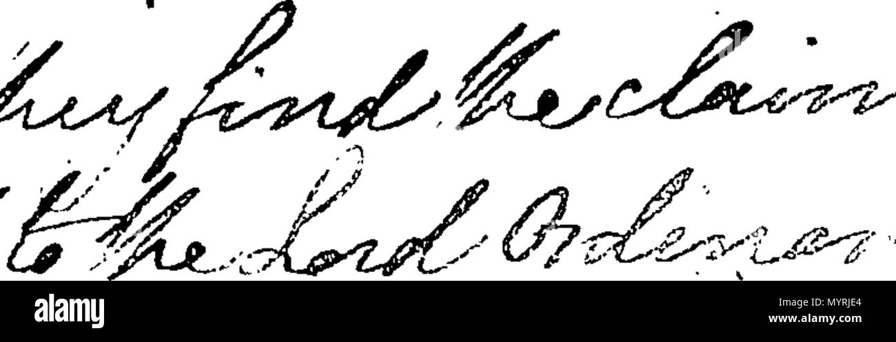 . Englisch: Fleuron aus Buch: Ans. Robert Stewart, Esq, pet. William Heron. Wm Beveridge, W.S. Agent. H. Antworten für Robert Stewart, Esq; von St Fort, und John Greig, seine Mieter in Hay's Mühle, zu der Petition von William Heron, Mieter der Länder der Cruivie. 365 Ans Fleuron T 214587-1 Stockfoto
