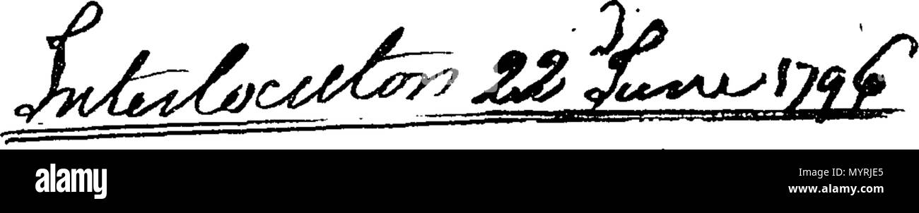 . Englisch: Fleuron aus Buch: Ans. Robert Stewart, Esq, pet. William Heron. Wm Beveridge, W.S. Agent. H. Antworten für Robert Stewart, Esq; von St Fort, und John Greig, seine Mieter in Hay's Mühle, zu der Petition von William Heron, Mieter der Länder der Cruivie. 365 Ans Fleuron T 214587-4 Stockfoto