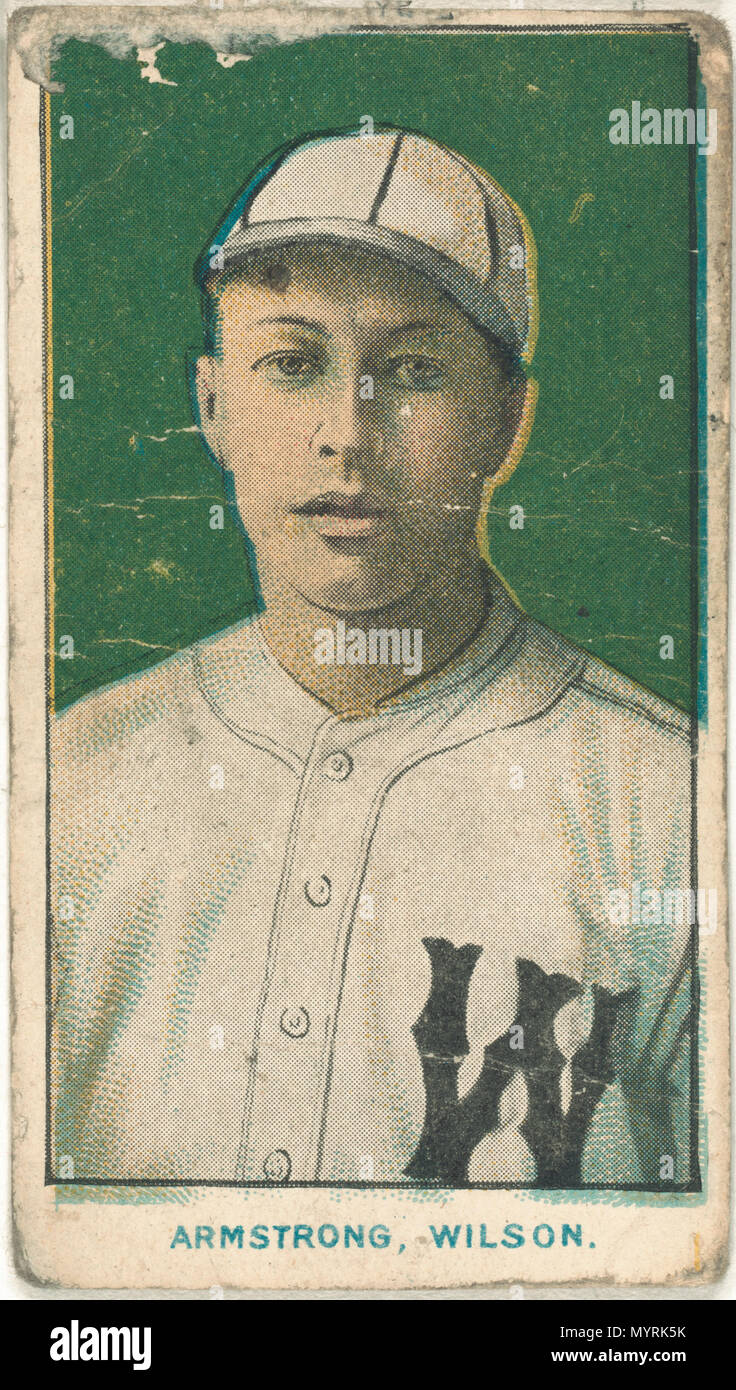 . Englisch: Titel: Armstrong, Wilson Team, Baseball card portrait Abstract / Medium: 1 Print: Relief mit Rasterung, Farbe. 1910. American Tobacco Company, Sponsor 379 Armstrong, Wilson Team, Baseball card Portrait LCCN 2007683808 Stockfoto
