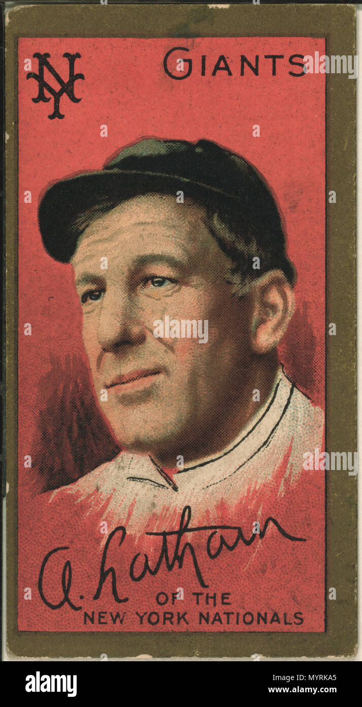 . Englisch: Titel: Arlie Latham, New York Giants, Baseball card portrait Abstract / Medium: 1 fotomechanischen Drucken. . 1911. American Tobacco Company, Sponsor 379 Arlie Latham, New York Giants, Baseball card Portrait LCCN 2008677493 Stockfoto