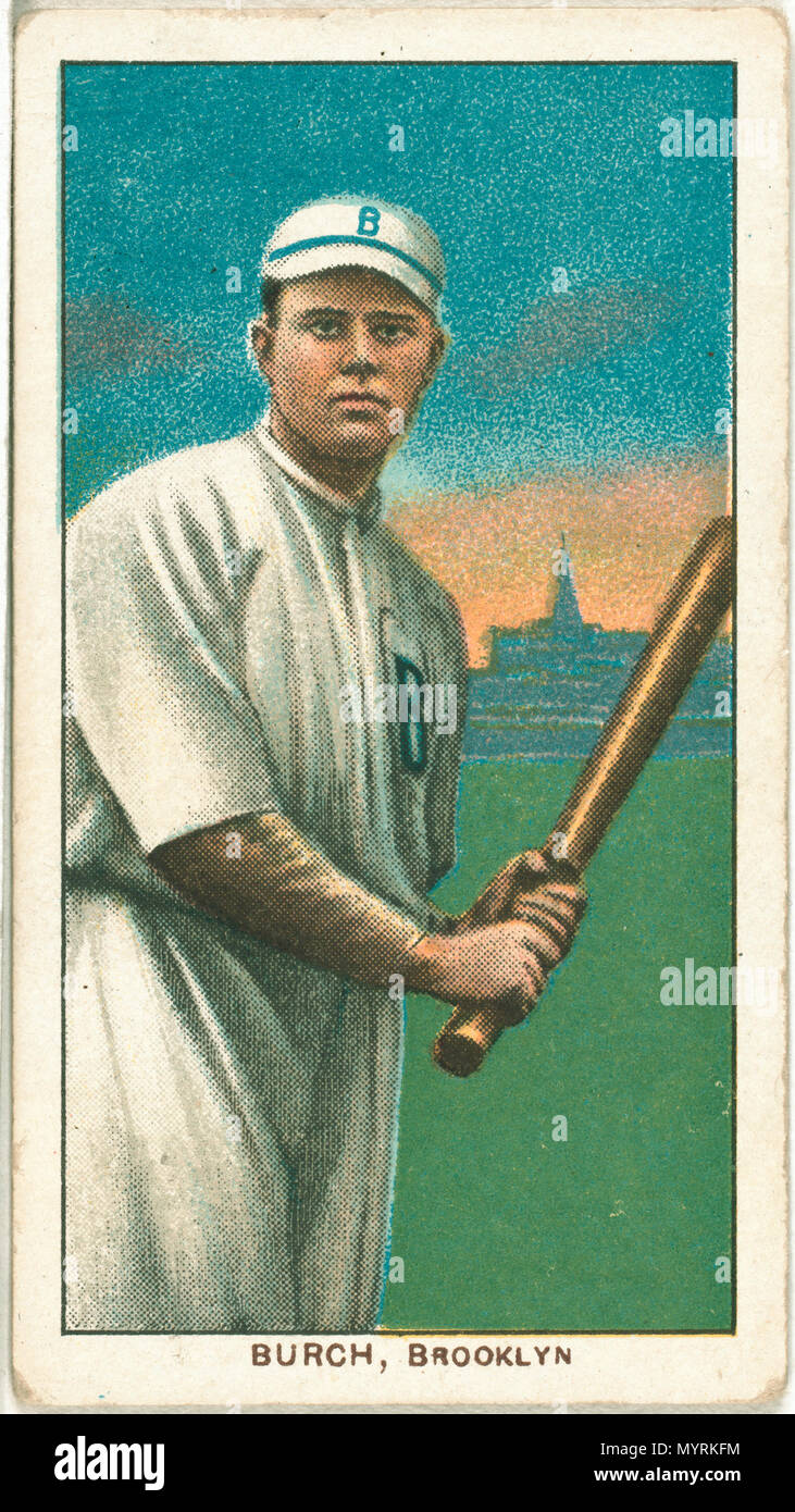 . Englisch: Titel: Al Burch, Brooklyn Superbas/Brooklyn Schwindler, Baseball card portrait Abstract / Medium: 1 Print: Relief mit Rasterung, Farbe. . 1909. American Tobacco Company, Sponsor 273 Al Burch, Brooklyn Superbas-Brooklyn Schwindler, Baseball card Portrait LCCN 2008675097 Stockfoto