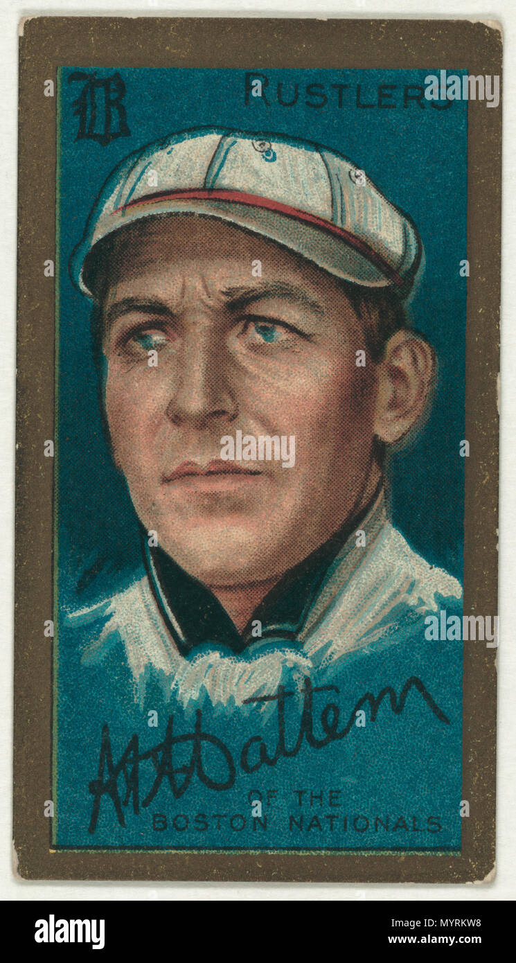 . Englisch: Titel: A.A. Mattern, Boston Rustlers, Baseball card portrait Abstract / Medium: 1 fotomechanischen Drucken. . 1911. American Tobacco Company, Sponsor 255 A. A. Mattern, Boston Rustlers, Baseball card Portrait LCCN 2008677454 Stockfoto