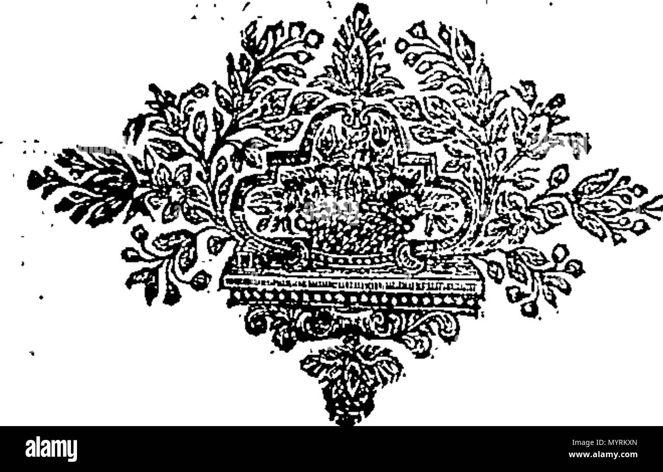 . Englisch: Fleuron aus Buch: Ein Essay zu einer rationalen Grammatik; mit einfachen Regeln in Englisch, Latein zu lernen; aus den verschiedenen Grammatiken von Milton, Shirley, Johnson, Portroyal, &c. gesammelt Für die Nutzung von Prinz William. Mit dem Anhang ", der Lateinischen Teilchen, und einen Katalog von über zwei tausend Worte (die Kündigungen ausgenommen) das Gleiche in Englisch als in Lateinamerika. 328 ein Aufsatz auf dem Weg zu einem rationalen Grammatik; mit einfachen Regeln in Englisch Fleuron T 094218-7 Stockfoto