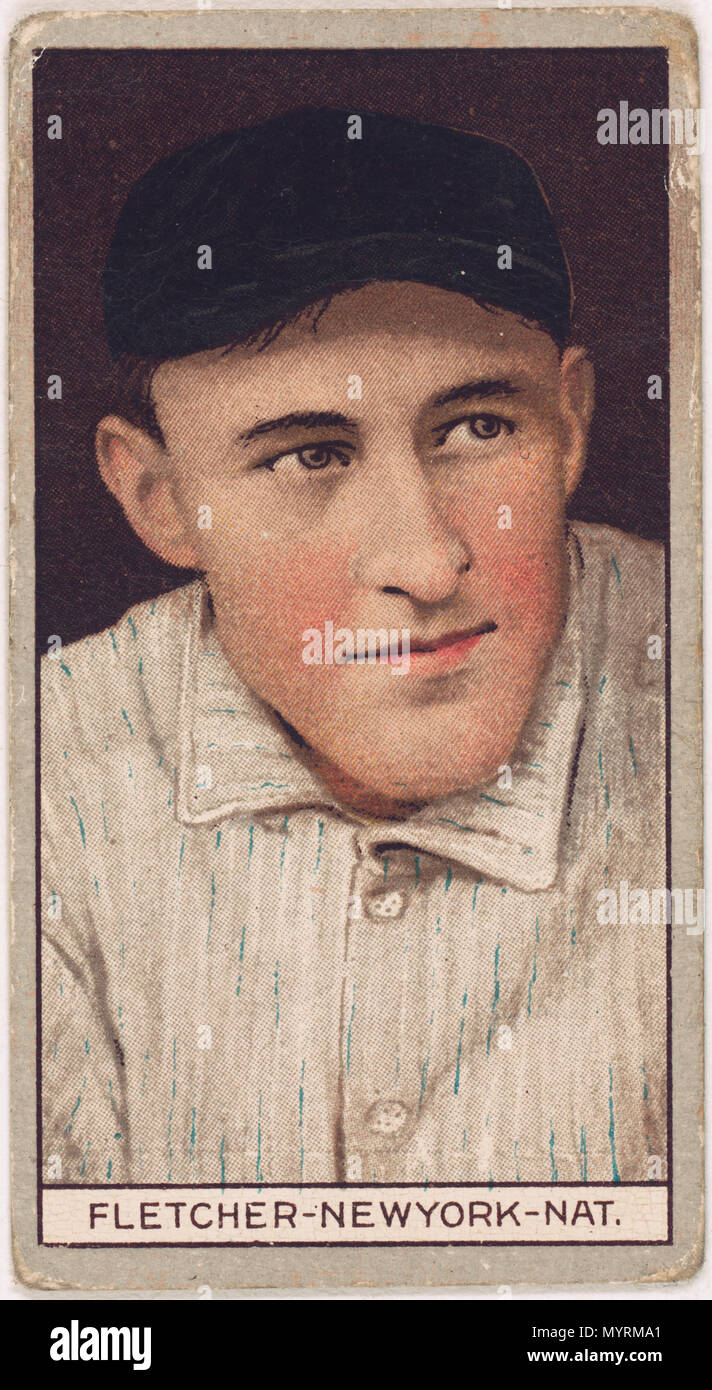 . Englisch: Titel: Arthur Fletcher, New York Giants, Baseball card portrait Abstract / Medium: 1 Print: Relief mit Rasterung, Farbe. . 1912. American Tobacco Company, Sponsor 381 Arthur Fletcher, New York Giants, Baseball card Portrait LCCN 2008677984 Stockfoto