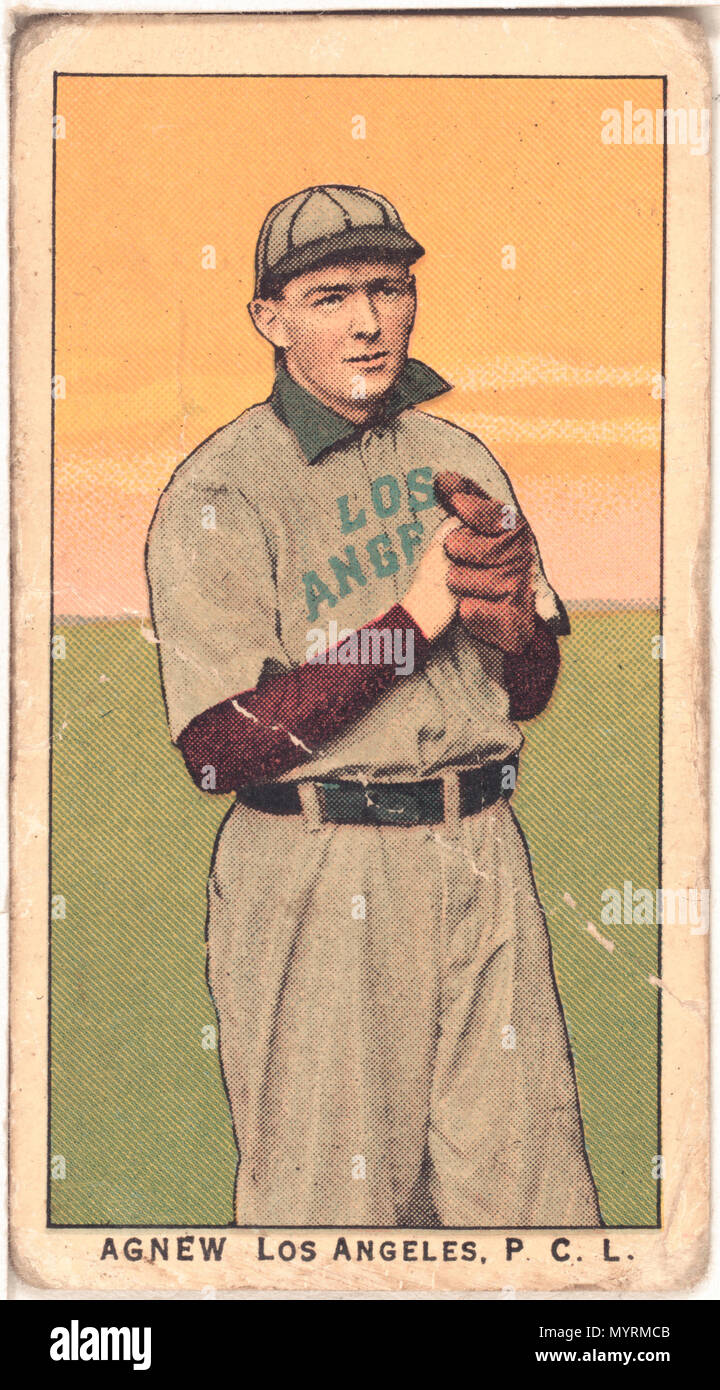 . Englisch: Titel: Agnew, Los Angeles Team, Baseball card portrait Abstract / Medium: 1 Print: Relief mit Rasterung, Farbe. . 1910. American Tobacco Company, Sponsor 272 Agnew, Los Angeles Team, Baseball card Portrait LCCN 2008676986 Stockfoto