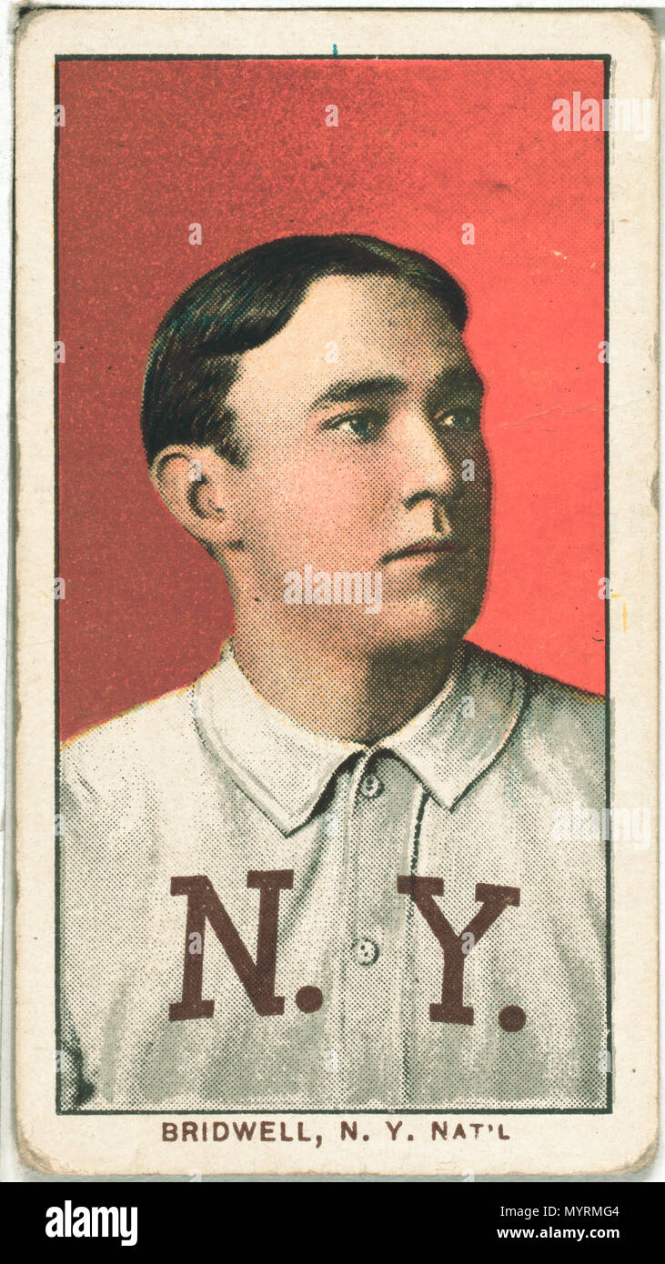 . Englisch: Titel: Al Bridwell, New York Giants, Baseball card portrait Abstract / Medium: 1 Print: Relief mit Rasterung, Farbe. . 1909. American Tobacco Company, Sponsor 273 Al Bridwell, New York Giants, Baseball card Portrait LCCN 2008676473 Stockfoto