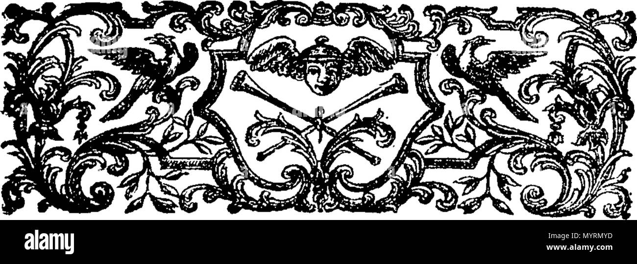 . Englisch: Fleuron aus Buch: Eine Untersuchung der ein Papier im Dublin Zeitschrift veröffentlicht im September 1757. Sagte eine Rede des B - - - - p von C zu sein --------- r, im Haus von L - - - ds in Irland, für das Weglassen der Nizänischen und Athanasian Glaubensbekenntnisse aus unserer Liturgie. 331 Eine Untersuchung der ein Papier im Dublin Magazin für September 1757 Fleuron T 183449-3 Stockfoto