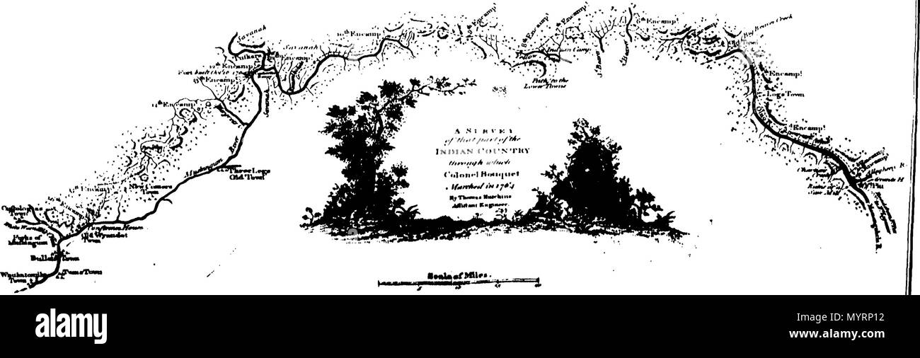 . Englisch: Fleuron aus Buch: Ein Rückblick auf die Expedition gegen die Ohio Indianer, im Jahr MDCCLXIV. Unter dem Kommando von Henry Bouquet,... In dem beigefügten militärische Papiere, mit Überlegungen zum Krieg mit den wilden; ... Das Ganze illustriert mit einer Karte und Kupfer-Platten. Veröffentlicht... von einem Liebhaber seines Landes. 336 Rückblick auf die Expedition gegen die Ohio Indianer, im Jahr MDCCLXIV Fleuron T 138304-1 Stockfoto