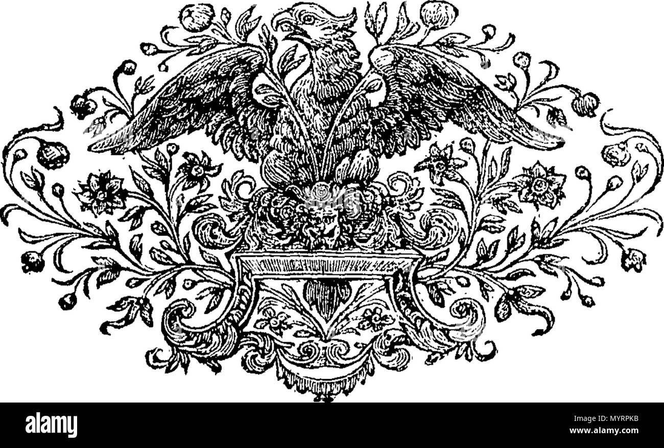 . Englisch: Fleuron aus Buch: Ein historisches Wörterbuch der Religionen von der Erschaffung der Welt zu dieser Zeit. Enthalten, I. eine Anzeige aller heidnischen Systeme der Theologie, ihrer Herkunft, ihrer abergläubischen Gebräuche, Zeremonien und den Lehren. Ii. Die jüdischen, christlichen und moslemischen Institutionen, mit den kirchlichen Gesetzen, und Geschichte respektieren Konfession. Iii. Der Aufstieg und die Fortschritte der verschiedenen Sekten, Irrlehren, und die Meinungen, die in den verschiedenen Epochen und Ländern entstanden sind; mit einem Konto der Gründer und Verbreiter. Iv. Eine Umfrage der mehrere Ob Stockfoto