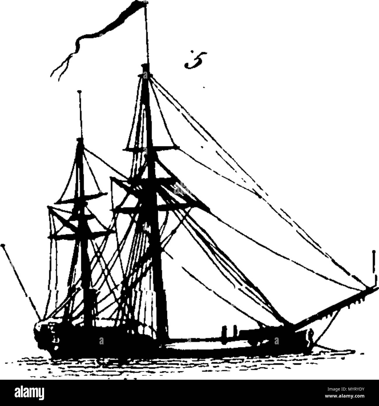 . Englisch: Fleuron aus Buch: Ein universelles Wörterbuch der Marine: oder, ein reichhaltiges Erläuterung der technischen Begriffe und Sätze, die in der Bau-, Möbel, Maschinen, Bewegungen beschäftigt, und militärische Operationen eines Schiffes. Illustriert mit einer Vielzahl an original Designs der Schifffahrt, der in verschiedenen Situationen: Zusammen mit separaten Ansichten ihrer Masten, Segel, Yards, und Takelage. Die im Anhang beigefügt ist, eine Übersetzung der französischen Meer - Begriffe und Phrasen, aus den Werken von Chaos gesammelt. Du Hamel, Aubin, Saverien, &c. Von William Falkner, Autor der Schiffbruch. 353 Eine universelle Diktion Stockfoto