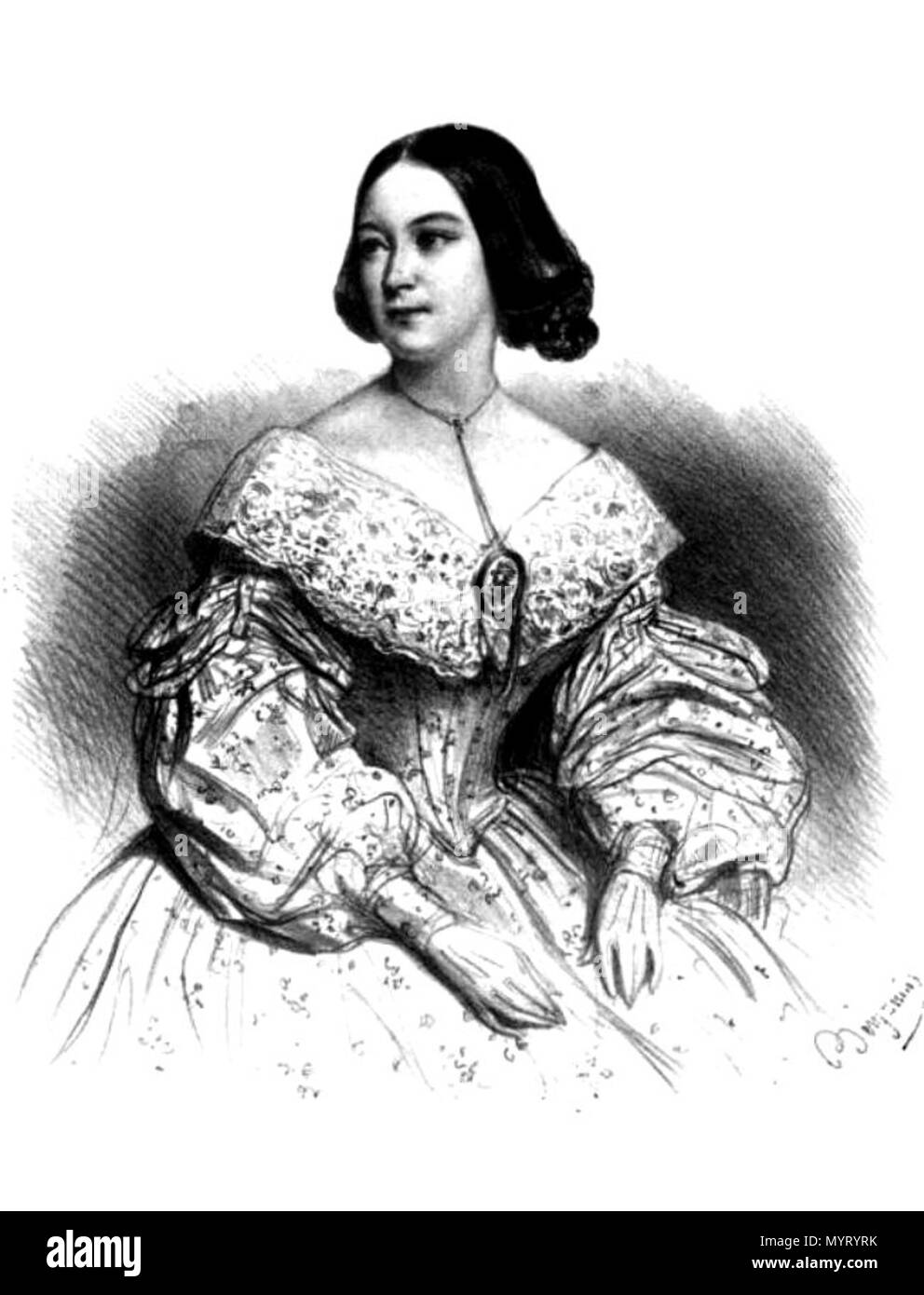 . Zeichnung von Anaïs Fargueil (1819-1896), französischer Dramatiker. 1840. Benjamin Roubaud (1811-1847) Alternative Namen Pseudonym: Benjamin, Pseudonym: Benjami Beschreibung Französische Maler, Zeichner und Karikaturist Geburtsdatum / Tod Juni 1811 vom 14. Januar 1847 Ort der Geburt / Todes Roquevaire Algier Authority control: Q 2069144 VIAF:?:? ISNI 22169400 0000 0000 66429564 ULAN:?? Nr. 500105494 LCCN: 95000597 GND:? 123635098 WorldCat 354 AnaisFargueil Stockfoto