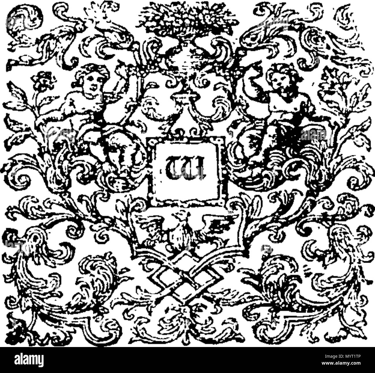 . Englisch: Fleuron aus Buch: Anno Regni Georgii Regis Magn? Britanni?, Franci ?, & Hiberni?, Nono. Im Parlament begonnen und in Westminster, das am 9. Oktober, Anno Dom Holden. 1722. Im neunten Jahr der Herrschaft unseres Herrn, Herrn George, durch die Gnade Gottes, von Großbritannien, Frankreich und Irland, König, Verteidiger des Glaubens, &c., die erste Sitzung dieses Parlaments. 361 Anno Regni Georgii Regis Magn Fleuron N 050234-56 Stockfoto
