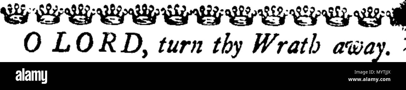 . Englisch: Fleuron aus Buch: Hymnen: für zwei, drei, vier, fünf, sechs, sieben und acht Stimmen. Wie Sie jetzt durchführen möchten, in der Kathedrale und Metropolitical Kirche St. Petrus in York: in der Kathedrale Kirche Christi und der Jungfrau Maria, die Heilige Jungfrau, in Durham: und in der Kathedrale Kirche der Seligen Jungfrau Maria, in Lincoln. Mit dem Präfix ", eine Tabelle der Prediger, und die Zeiten von ihrer Predigt, in der sagte Kathedralen. Von Thomas Ellway, Master von den Kindern der Kathedrale in York gesammelt. 366 Hymnen - für zwei, drei, vier, fünf, sechs, sieben und acht Stimmen Fleuron T 13596 Stockfoto