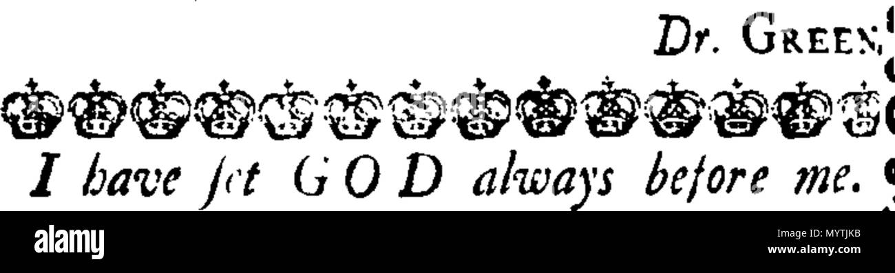 . Englisch: Fleuron aus Buch: Hymnen: für zwei, drei, vier, fünf, sechs, sieben und acht Stimmen. Wie Sie jetzt durchführen möchten, in der Kathedrale und Metropolitical Kirche St. Petrus in York: in der Kathedrale Kirche Christi und der Jungfrau Maria, die Heilige Jungfrau, in Durham: und in der Kathedrale Kirche der Seligen Jungfrau Maria, in Lincoln. Mit dem Präfix ", eine Tabelle der Prediger, und die Zeiten von ihrer Predigt, in der sagte Kathedralen. Von Thomas Ellway, Master von den Kindern der Kathedrale in York gesammelt. 366 Hymnen - für zwei, drei, vier, fünf, sechs, sieben und acht Stimmen Fleuron T 13596 Stockfoto