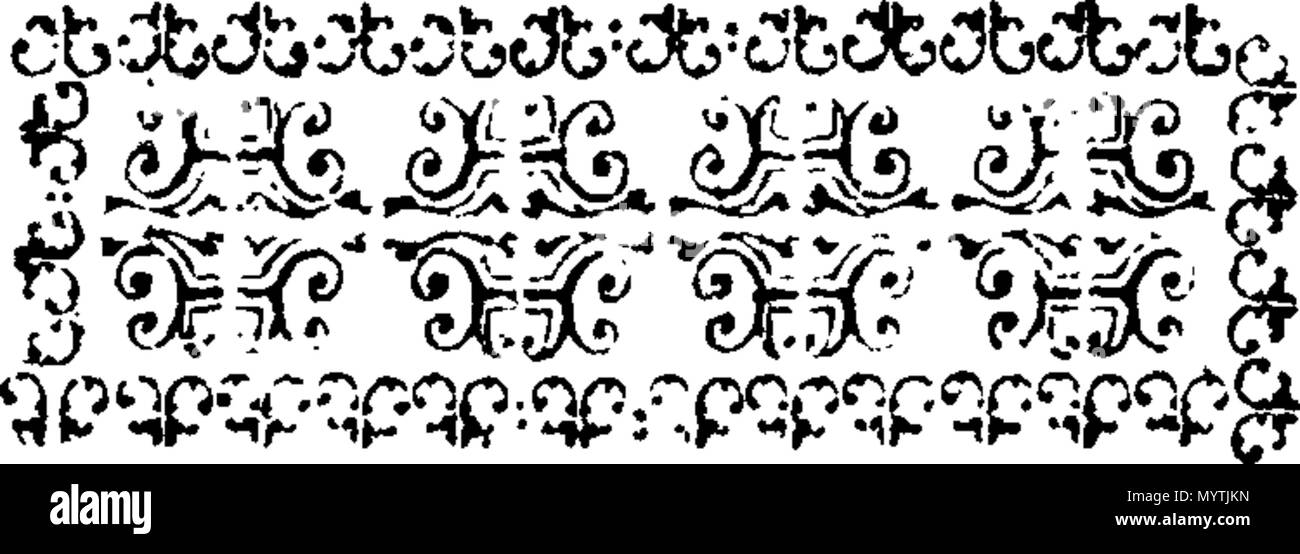 . Englisch: Fleuron aus Buch: Hymnen: für zwei, drei, vier, fünf, sechs, sieben und acht Stimmen. Wie Sie jetzt durchführen möchten, in der Kathedrale und Metropolitical Kirche St. Petrus in York: in der Kathedrale Kirche Christi und der Jungfrau Maria, die Heilige Jungfrau, in Durham: und in der Kathedrale Kirche der Seligen Jungfrau Maria, in Lincoln. Mit dem Präfix ", eine Tabelle der Prediger, und die Zeiten von ihrer Predigt, in der sagte Kathedralen. Von Thomas Ellway, Master von den Kindern der Kathedrale in York gesammelt. 366 Hymnen - für zwei, drei, vier, fünf, sechs, sieben und acht Stimmen Fleuron T 13596 Stockfoto
