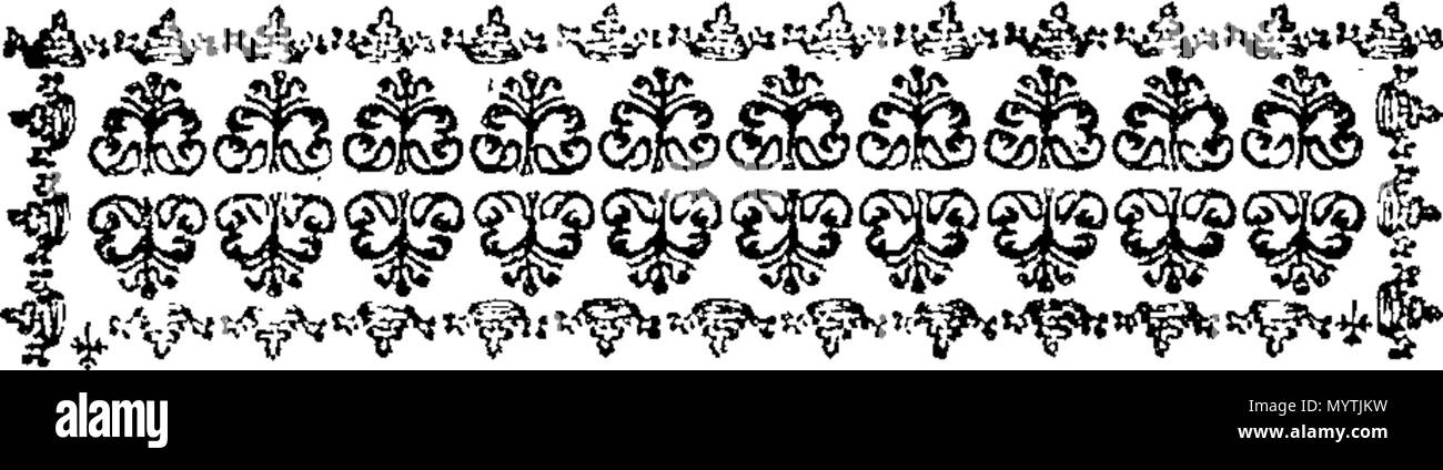 . Englisch: Fleuron aus Buch: Hymnen: für zwei, drei, vier, fünf, sechs, sieben und acht Stimmen. Wie Sie jetzt durchführen möchten, in der Kathedrale und Metropolitical Kirche St. Petrus in York: in der Kathedrale Kirche Christi und der Jungfrau Maria, die Heilige Jungfrau, in Durham: und, in der Kathedrale Kirche der Seligen Jungfrau Maria, in Lincoln. Mit dem Präfix ", eine Tabelle der Prediger, und die Zeiten von ihrer Predigt, in der sagte Kathedralen. Gesammelt und von Thomas Ellway, Master von den Kindern der Kathedrale in York verkauft. 366 Hymnen - für zwei, drei, vier, fünf, sechs, sieben und acht Stimmen Fleu Stockfoto