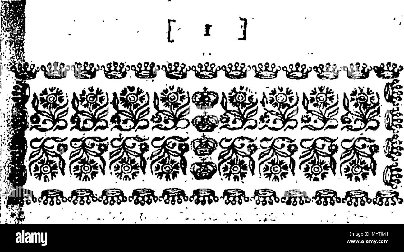 . Englisch: Fleuron aus Buch: Hymnen: für zwei, drei, vier, fünf, sechs, sieben und acht Stimmen. Wie Sie jetzt durchführen möchten, in der Kathedrale und Metropolitical Kirche St. Petrus in York: in der Kathedrale Kirche Christi und der Jungfrau Maria, die Heilige Jungfrau, in Durham: und, in der Kathedrale Kirche der Seligen Jungfrau Maria, in Lincoln. Mit dem Präfix ", eine Tabelle der Prediger, und die Zeiten von ihrer Predigt, in der sagte Kathedralen. Gesammelt und von Thomas Ellway, Master von den Kindern der Kathedrale in York verkauft. 366 Hymnen - für zwei, drei, vier, fünf, sechs, sieben und acht Stimmen Fleu Stockfoto