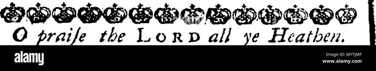. Englisch: Fleuron aus Buch: Hymnen: für zwei, drei, vier, fünf, sechs, sieben und acht Stimmen. Wie Sie jetzt durchführen möchten, in der Kathedrale und Metropolitical Kirche St. Petrus in York: in der Kathedrale Kirche Christi und der Jungfrau Maria, die Heilige Jungfrau, in Durham: und, in der Kathedrale Kirche der Seligen Jungfrau Maria, in Lincoln. Mit dem Präfix ", eine Tabelle der Prediger, und die Zeiten von ihrer Predigt, in der sagte Kathedralen. Gesammelt und von Thomas Ellway, Master von den Kindern der Kathedrale in York verkauft. 366 Hymnen - für zwei, drei, vier, fünf, sechs, sieben und acht Stimmen Fleu Stockfoto