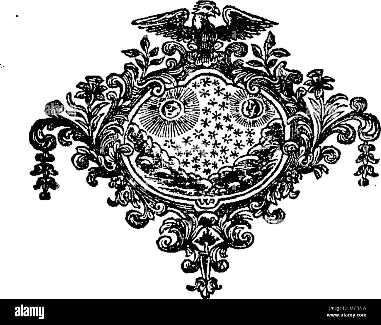 . Englisch: Fleuron aus Buch: Hymnen: für zwei, drei, vier, fünf, sechs, sieben und acht Stimmen. Wie Sie jetzt durchführen möchten, in der Kathedrale und Metropolitical Kirche St. Petrus in York: in der Kathedrale Kirche Christi und der Jungfrau Maria, die Heilige Jungfrau, in Durham: und, in der Kathedrale Kirche der Seligen Jungfrau Maria, in Lincoln. Mit dem Präfix ", eine Tabelle der Prediger, und die Zeiten von ihrer Predigt, in der sagte Kathedralen. Gesammelt und von Thomas Ellway, Master von den Kindern der Kathedrale in York verkauft. 366 Hymnen - für zwei, drei, vier, fünf, sechs, sieben und acht Stimmen Fleu Stockfoto