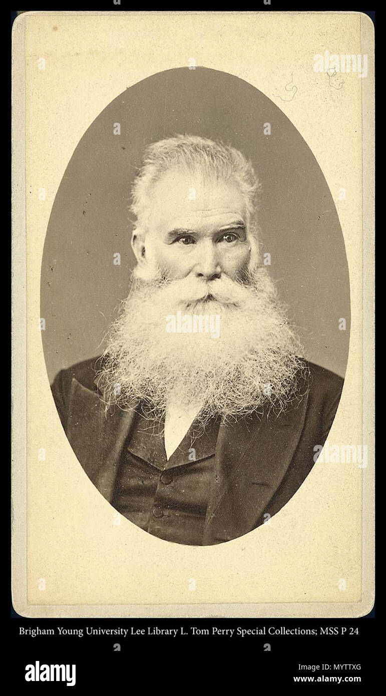 Call #: MSS P 24 Kasten 2 Ordner 8. Orson Pratt büste Portrait. zwischen ca. 1875 und ca. 1883 1 222 MSS P24B2F8 Stockfoto