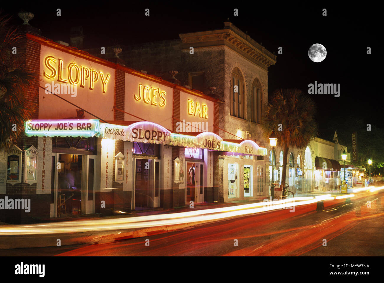 1992 historische Sloppy Joe's Bar Sehenswürdigkeit Duval Street in Key West Florida USA Stockfoto