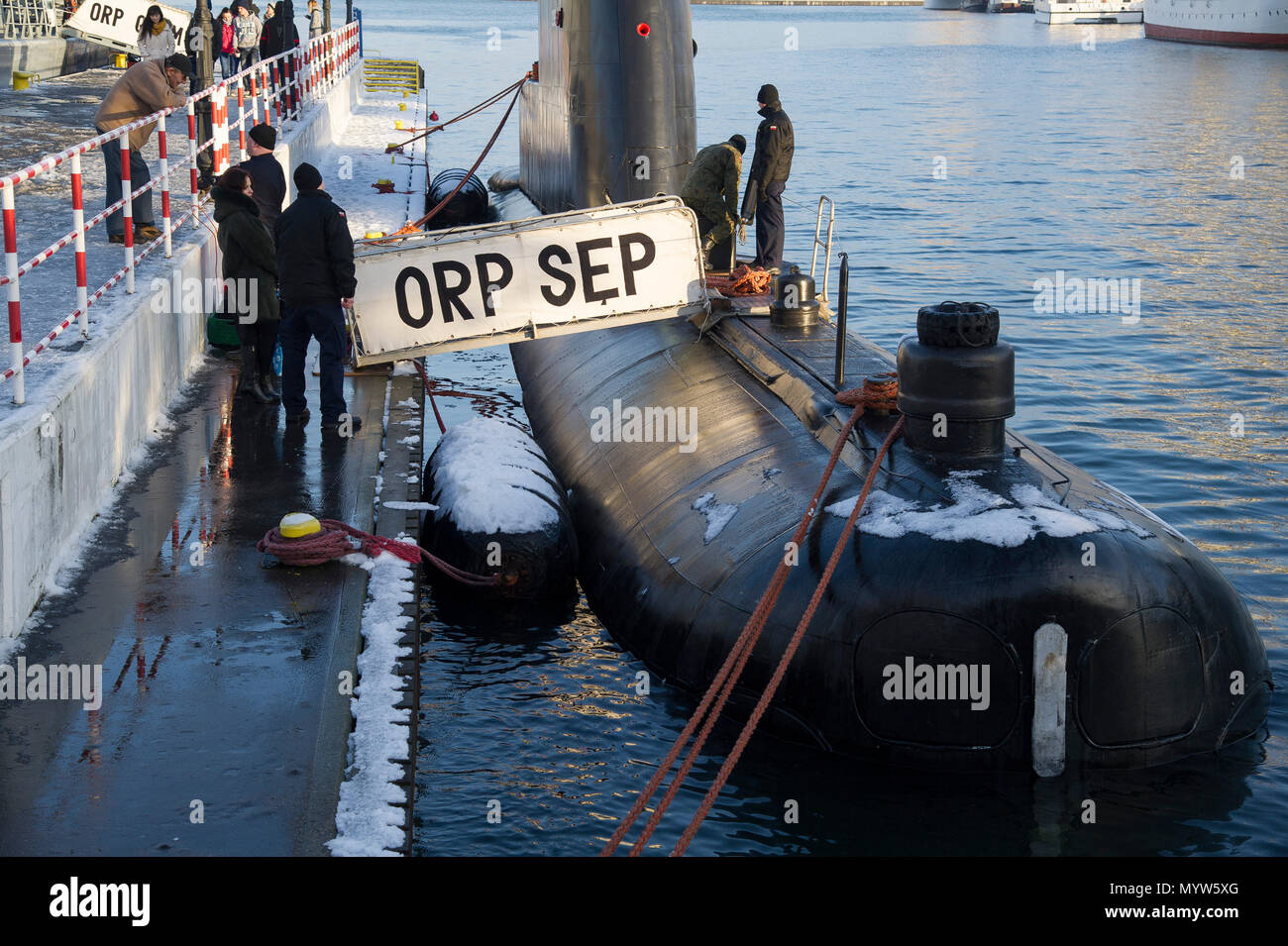 Polnische kobben U-Boot ORP Sep 295 U-Boot in Gdynia, Polen. 14. Januar 2017 © wojciech Strozyk/Alamy Stock Foto Stockfoto