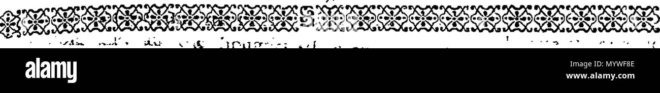 . Englisch: Fleuron aus Buch: Apparate Biblicus: oder, eine Einführung in die Heilige Schrift. In drei Büchern. Buch I. Über die Herkunft, Geschichte und Altertümer der Juden. Buch II. Der Canon, Autoren, Originaltexte, Versionen, Editionen und Interpretationen der Heiligen Schrift. Buch III. Von den falschen Göttern, Tieren, Edelsteinen, Krankheiten, und Publick Sport erwähnt, die in den Heiligen Schriften. Zusammen mit einer Erläuterung der biblischen Namen, und eine neue Methode der Lesung der Heiligen Schrift. In Englisch von der Französischen, mit Anmerkungen und Ergänzungen. Illustriert mit 30 Kupfer-Platten. 372 Apparate Bi Stockfoto