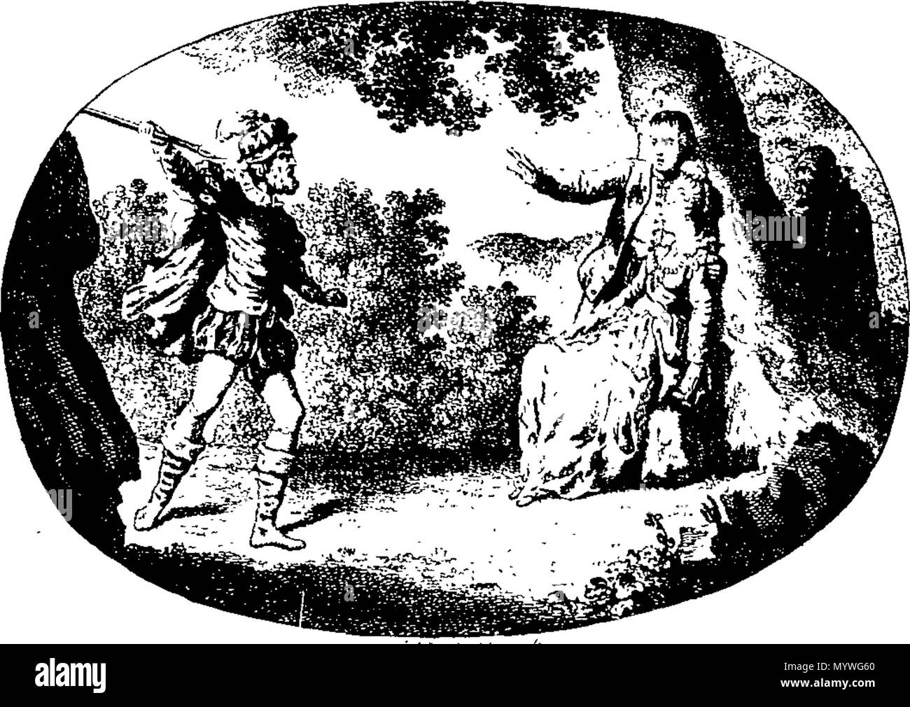 . Englisch: Fleuron aus Buch: Armine und Elvira, eine legendäre Geschichte. In zwei Teile. 379 Armine und Elvira, eine legendäre Geschichte. In zwei Teile. Fleuron T 004703-3 Stockfoto