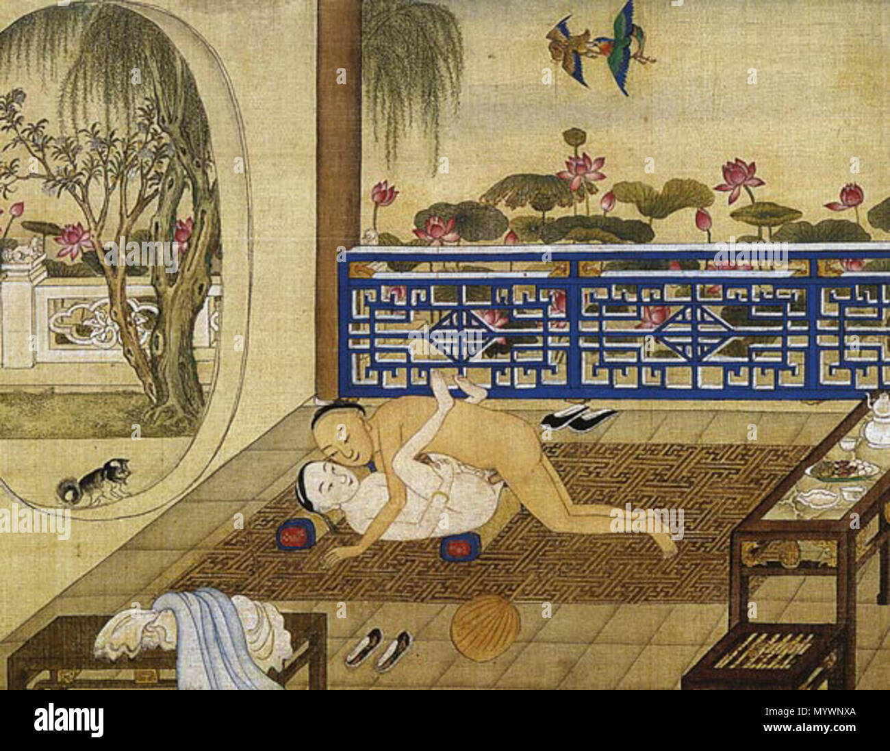 . Reichen Landbesitzer die Liebe zu einem Jungen. Mitte des 19. Jahrhunderts 1 Andr 51 Stockfoto