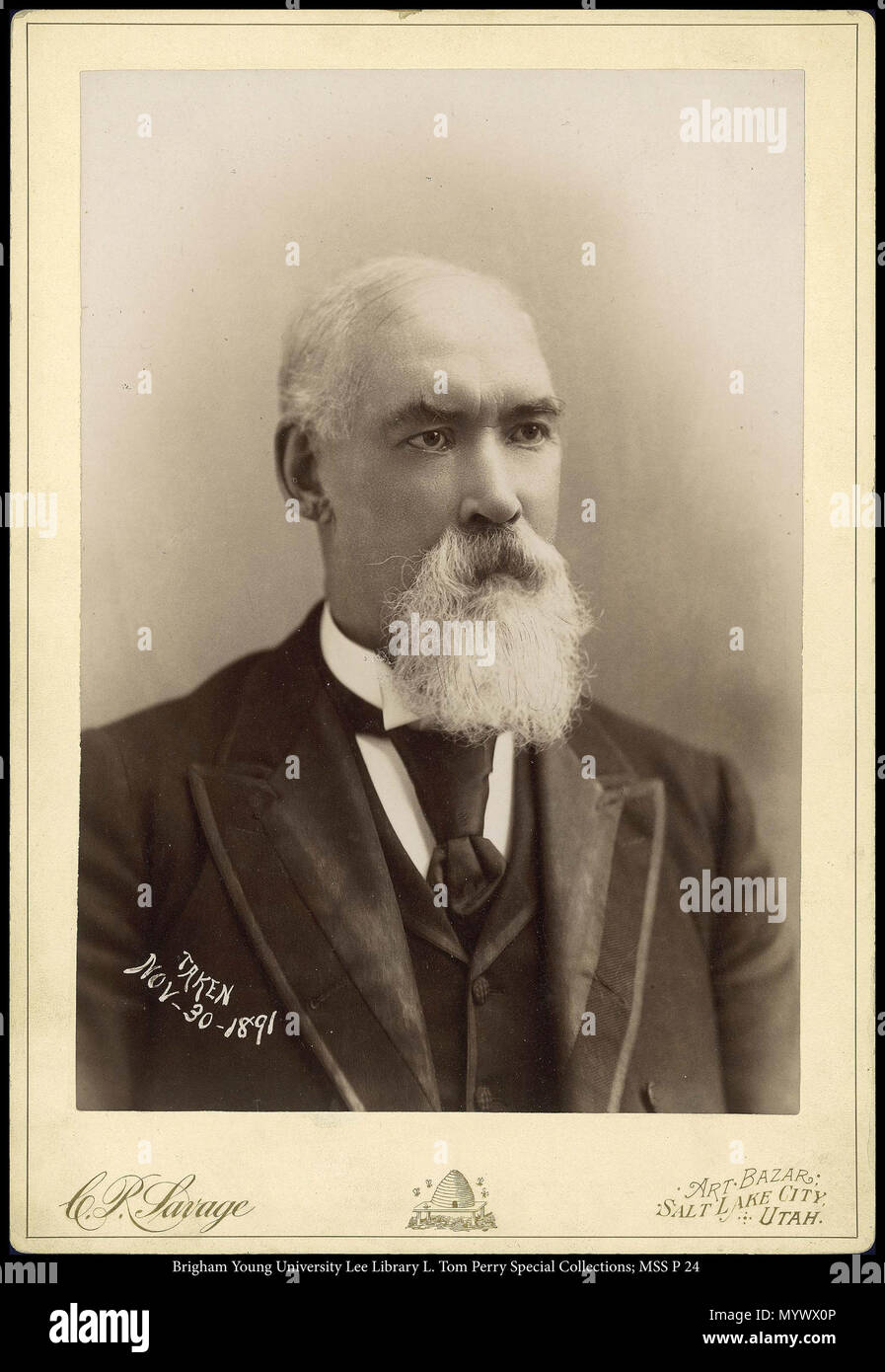 Call #: MSS P 24 Kasten 6 Ordner 4. 549 MSS P 24 B 6 F 4. 30. November 1891 5 Bischof John Sharp Stockfoto