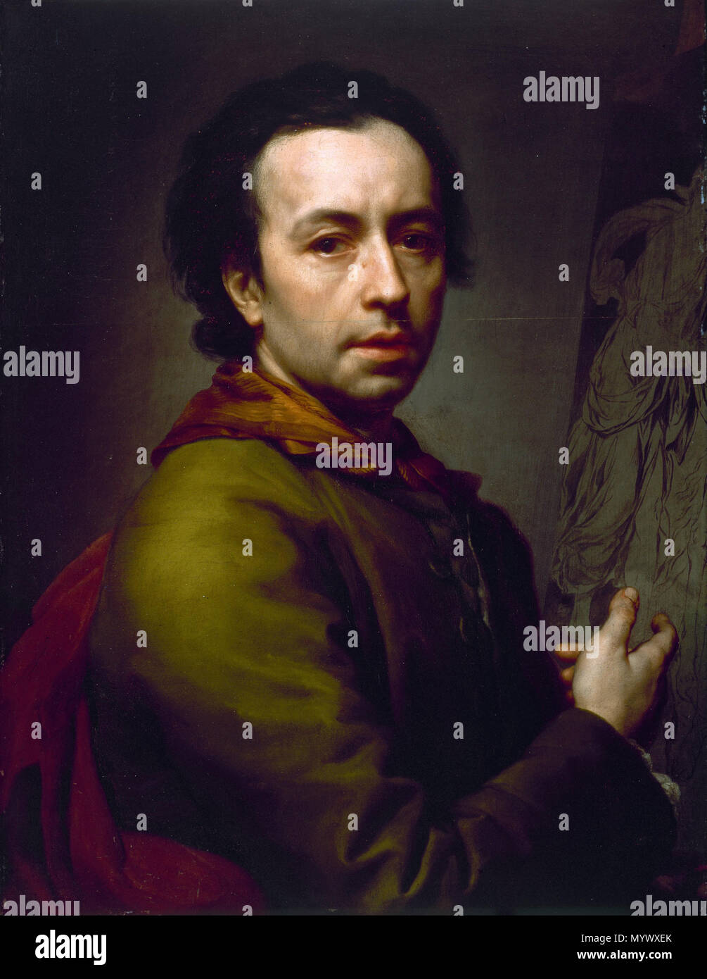 . Self Portrait. 1774 370 Anton Raphael Mengs - Self Portrait - Google Kunst Projekt Stockfoto