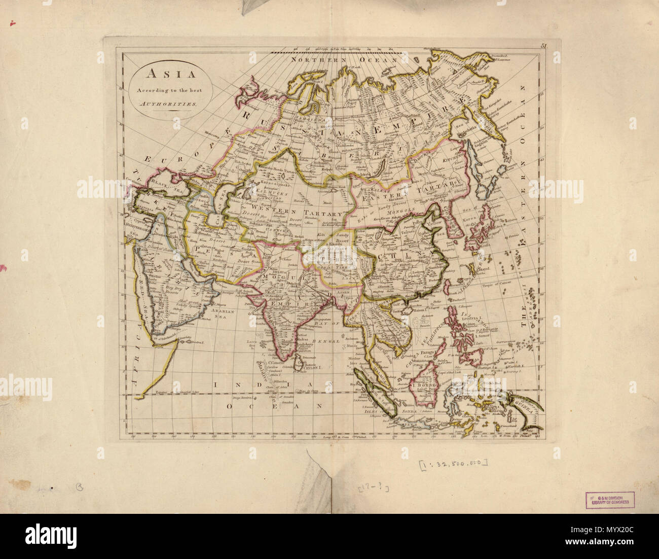 . Englisch: Relief bildlich dargestellt. Prime meridian: Philadelphia. Rechts oben: 51. Auch verfügbar in der Bibliothek des Kongresses Website als Rasterbild. . Asien nach den besten Behörden.. 1814. Carey, Mathew 382 Asien nach den besten Behörden. LOC 2006636626 Stockfoto