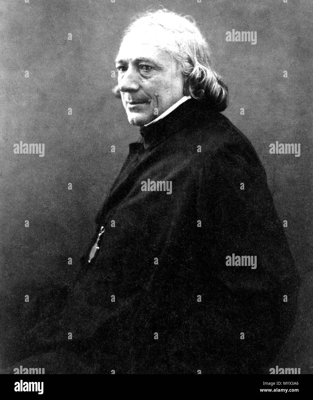 . Foto: Französische Lithograf, Karikaturist und Editor Charles Philipon. Charles Philipon. 1856 - 58 7 Charles Philipon von Nadar B&AMP;W Stockfoto