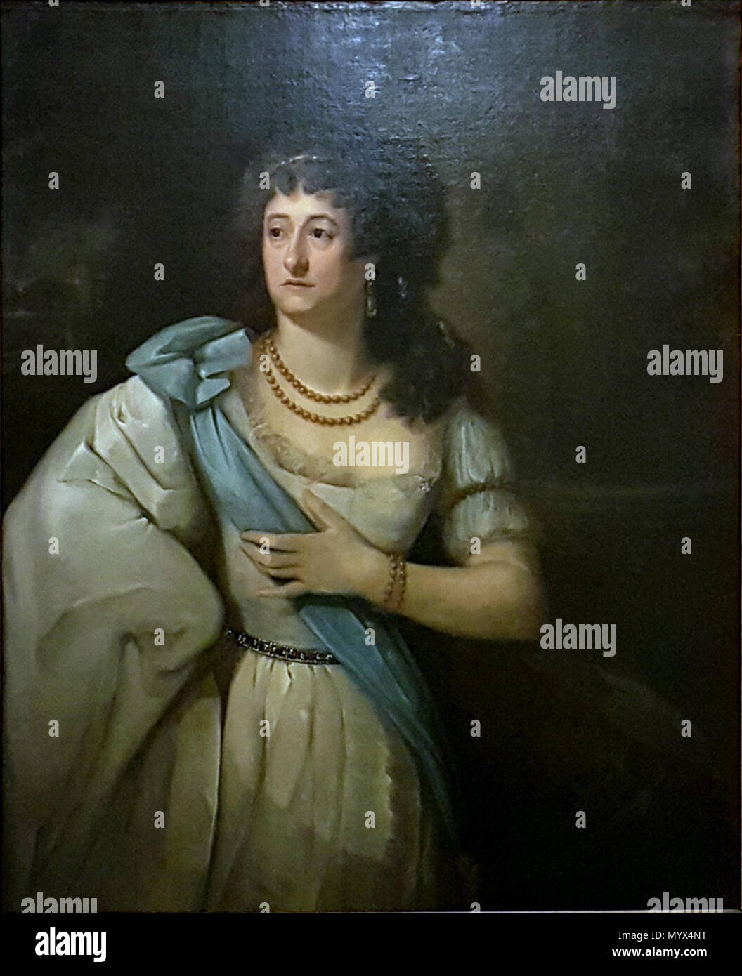 . Englisch: Portrait von Johan Bernhard Scheffer der Niederländischen Schauspielerin Johanna Cornelia Ziezenis-Wattier (1762-1827) als Elfriede in Bertuch Elfriede. Dieses Porträt hängt in einem Treppenhaus der Stadsschouwburg, Amsterdams Stadttheater in der Nähe des Leidseplein, Amsterdam, Niederlande (Inventarnummer Z 10), eine Leihgabe des Rijksmuseum Amsterdam (SK-A-1971). . 17 Januar 2018, 16:59:11. Johann Baptist Scheffer ( - 1809) Alternative Namen Johan Bernard Scheffer; Jean Baptiste Scheffer; Jean-Baptiste Scheffer; J.B. Scheffer; Johann Bernhard Scheffer; Johann-Bernhard Scheffer; J.B. Scheffer Descript Stockfoto