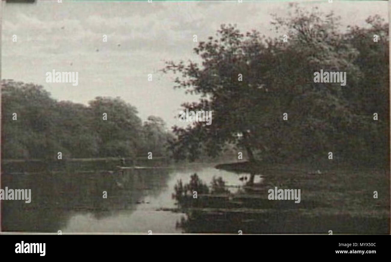 . In het Nederlands: Herfst Haagse Bos. Öl auf Leinwand. 79 × 138 cm (31,1 × 54,3 in). RCE (B 706). Vroeger Rijksmuseum Amsterdam (SK-A-1177). . Q 18607720. zwischen 1875 und 1877. Cornelis Johannes de Vogel 13 Herbst in den Haagse Bos von Cornelis Johannes de Vogel Rijksdienst voor het Cultureel Erfgoed B706 Stockfoto