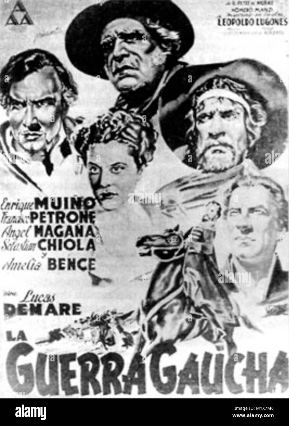 . Englisch: Plakat für die Argntine Film La Guerra mate. . 1942. Unbekannt 1 Foto del afiche de la guerra Mate Stockfoto