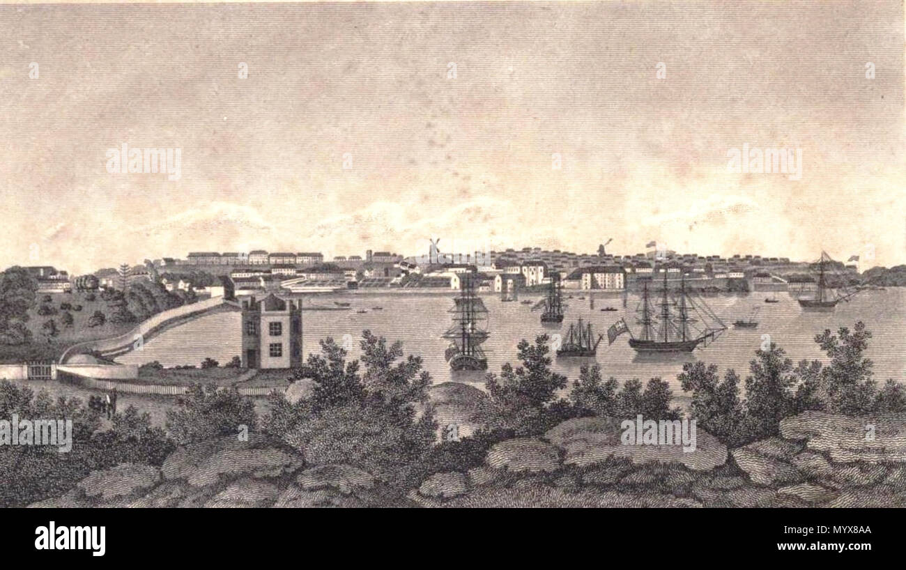 Englisch Blick Auf Sydney Von J W Lewin In Einem Statistischen Historischen Und Politischen Beschreibung Der Kolonie