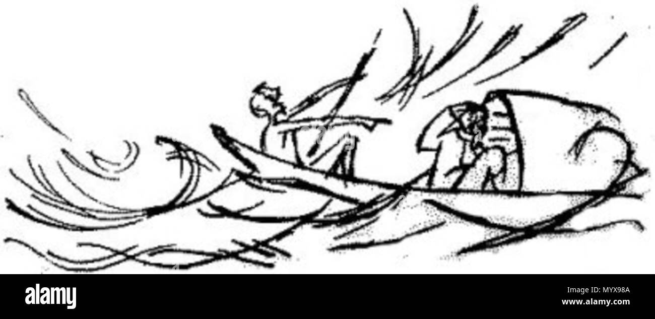 . Karikatur von Sukumar Ray. . Sukumar Ray/??????? ???? 1 Jibanerhishab Stockfoto