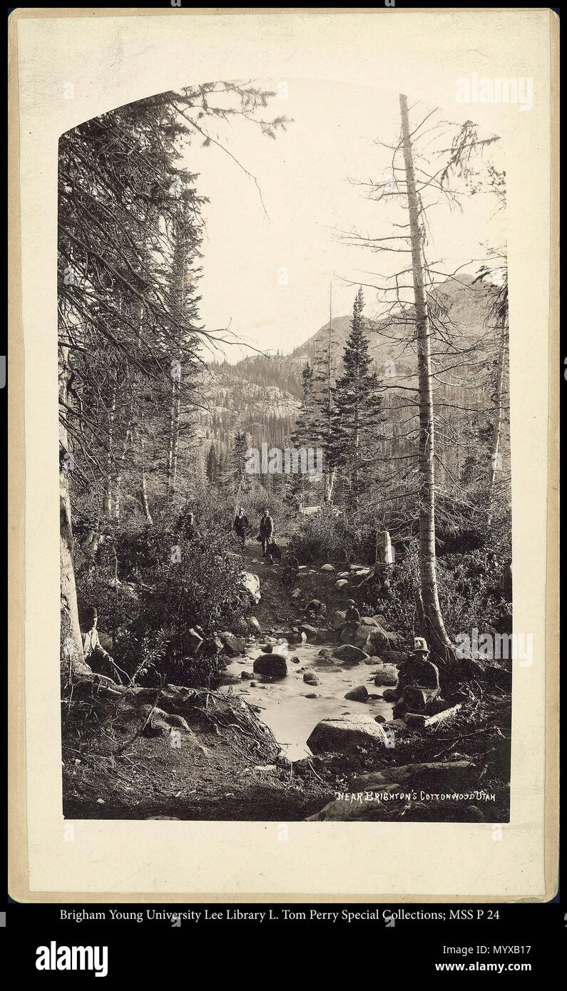 Call #: MSS P 24 Kasten 3 Ordner 5. In der Nähe von Brightons Cottonwood Utah. ca. 1869 2 390 MSS P24B3F5 Stockfoto