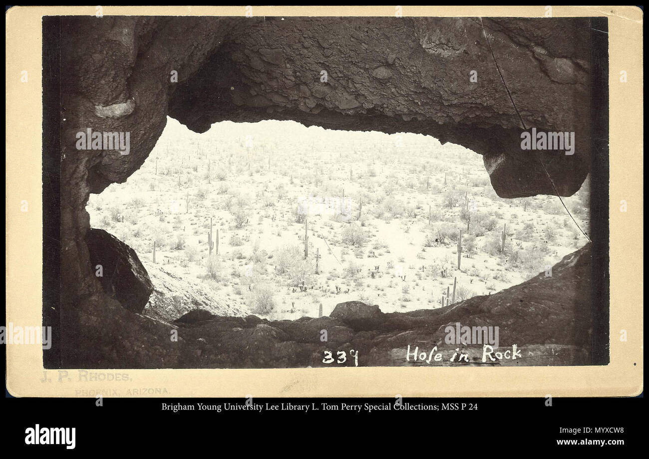Call #: MSS P 24 Kasten 5 Ordner 2. 485 MSS P24B5F2. ca. 1871 oder 1879 2 339 Loch im Felsen. Stockfoto